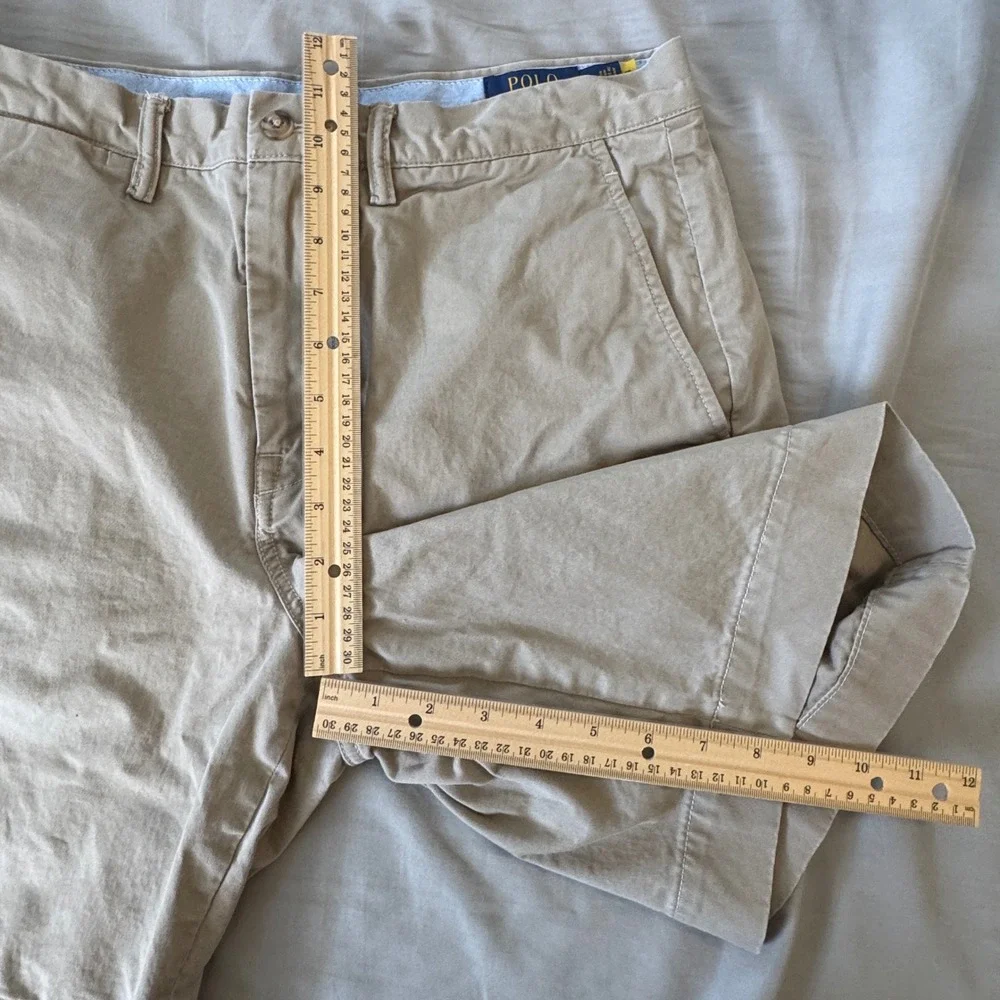 Polo Ralph Lauren Men Classic Fit 9" Chino Shorts Tan Khaki Cotton Stretch 32 - Picture 6 of 8